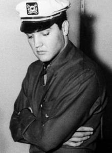 1961 candid head down Elvis sad looking