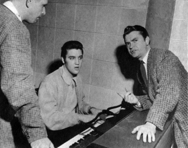 1956 or 57 Elvis at piano Sam Phillips